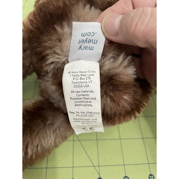 Mary Meyer Plush Sloth Toy 3 Toed Brown Stuffed Animal Lovey Soft Plushie 15” - Picture 7 of 8